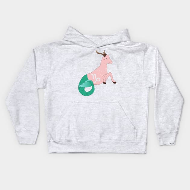 Capricorn 2 (Baby Pink) Kids Hoodie by ziafrazier